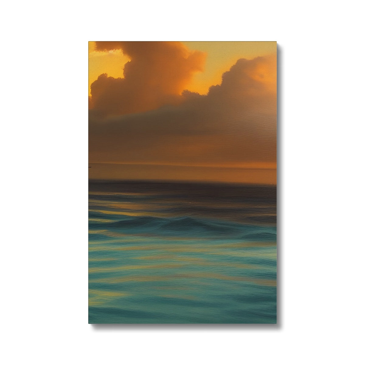 Red Sky Over Turquoise Ocean Eco Canvas Prodigi