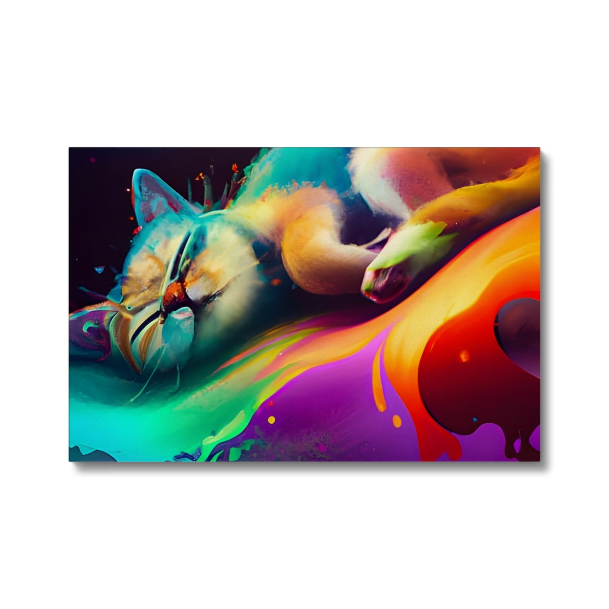 Surfing Lazy Cat Eco Canvas Prodigi