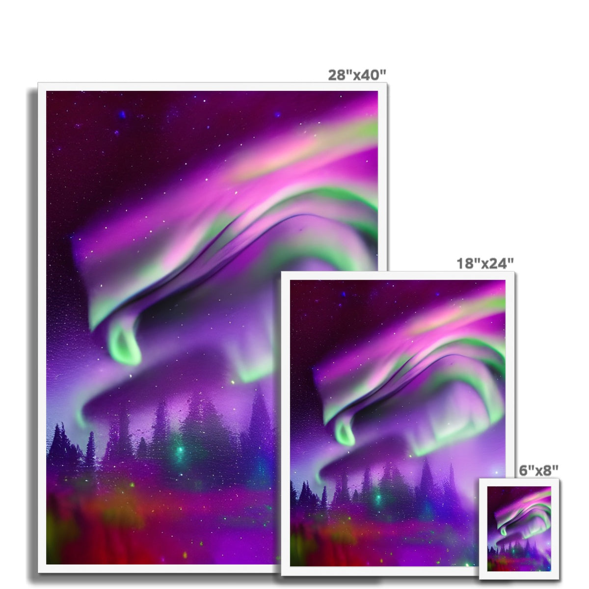 Aurora In A Sparkling Night Framed Print Prodigi