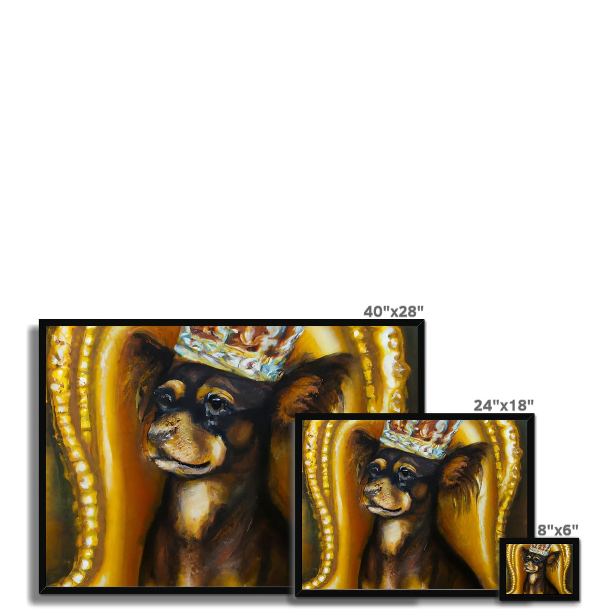 Dog King Framed Print Prodigi