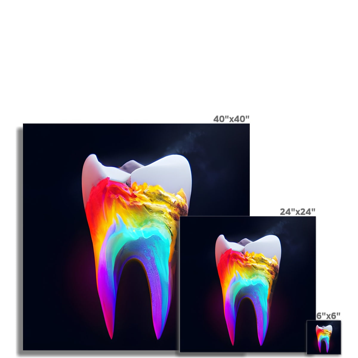 Colours filling a Tooth Fine Art Print Prodigi