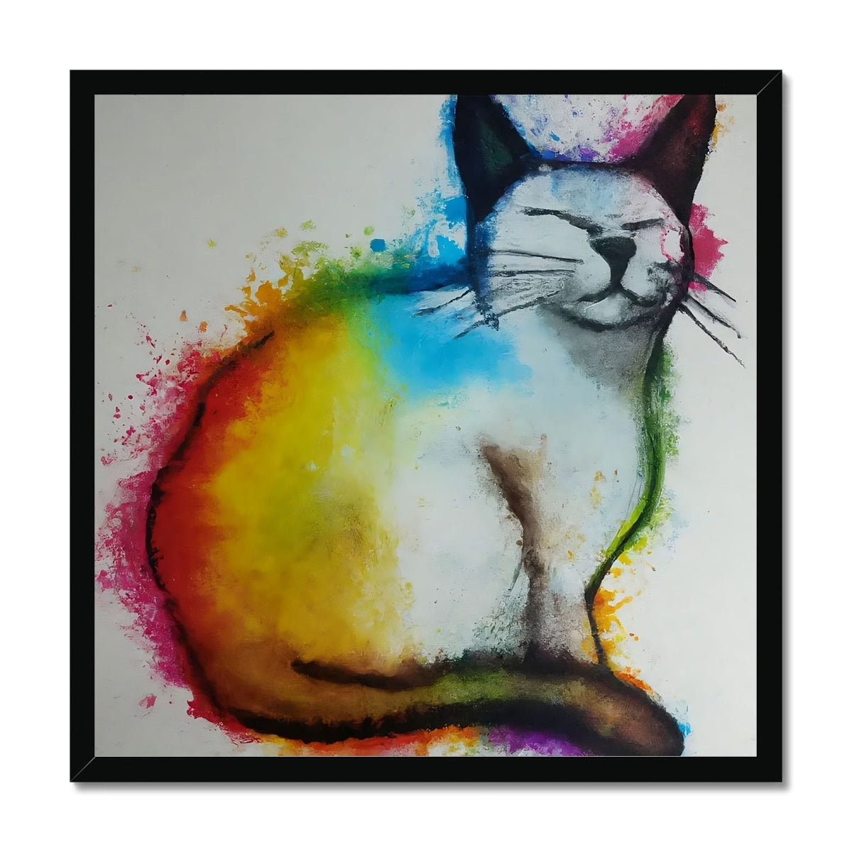 Rainbow Cat Framed Print Prodigi