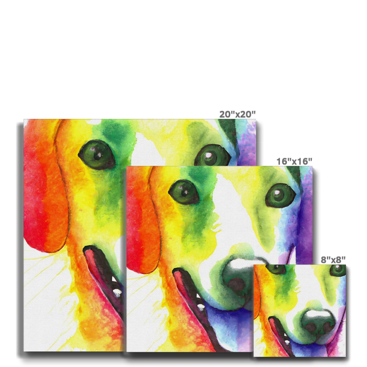 Happy Rainbow Dog Eco Canvas Prodigi