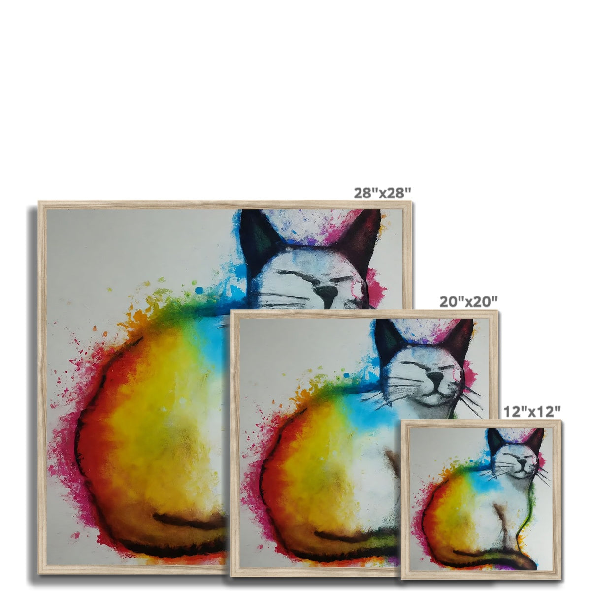 Rainbow Cat Framed Print Prodigi