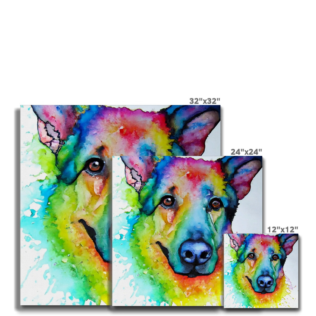 Rainbow Shepherd Dog  Canvas Prodigi