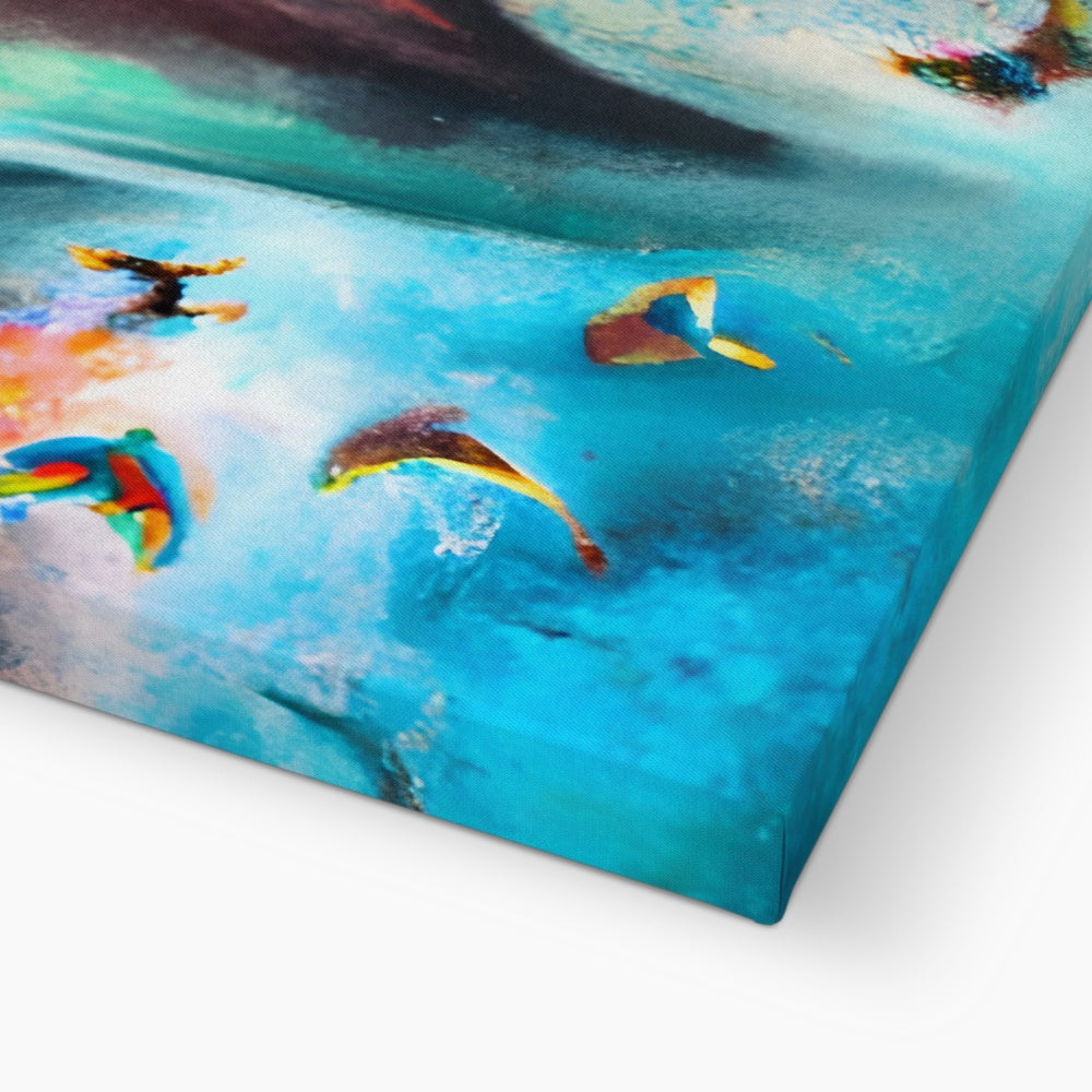 Butterflies excaping from Colour Explosion around a Tooth Canvas Prodigi