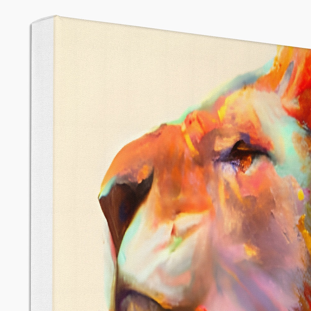 Lion with a Rainbow Mane Eco Canvas Prodigi