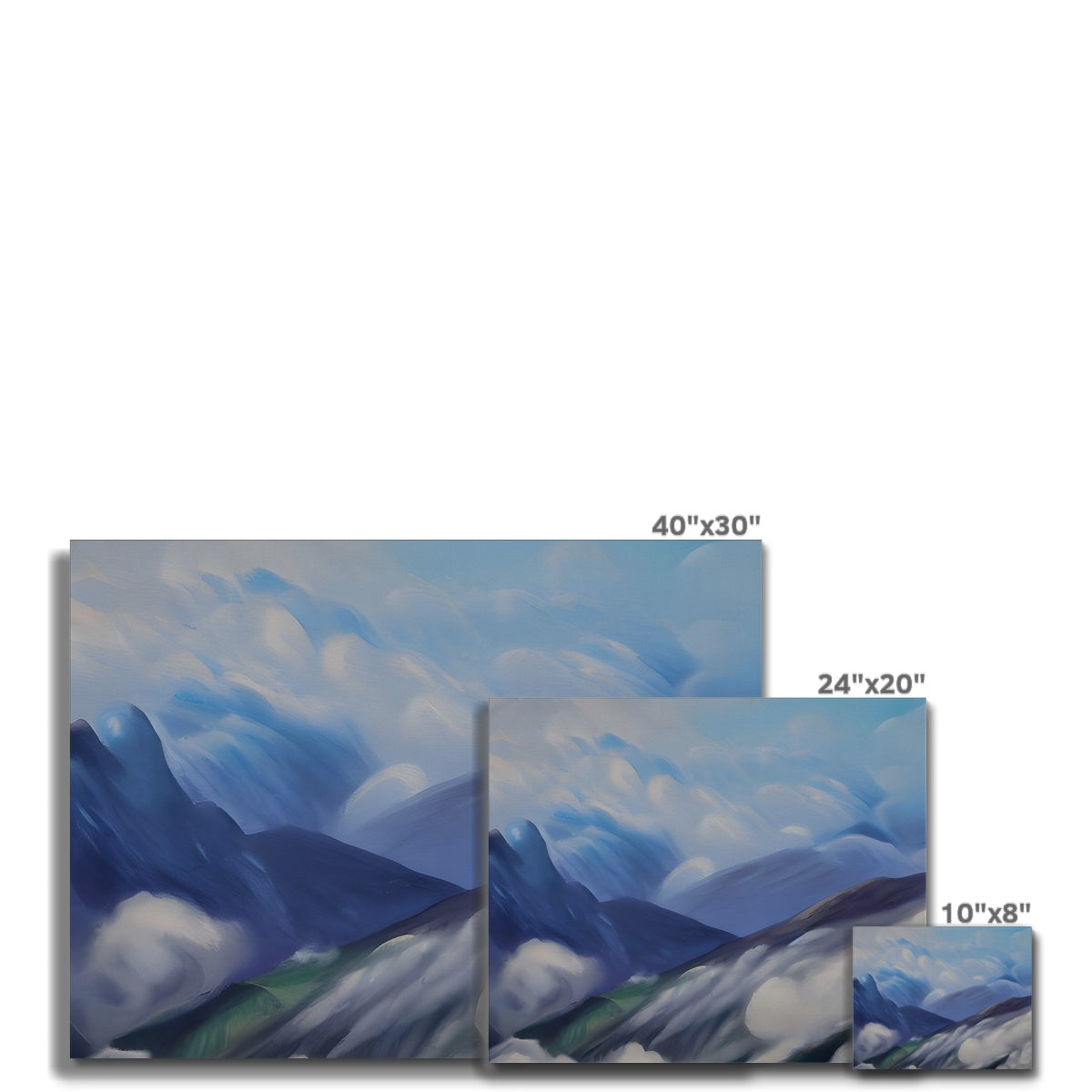 Cloudy Mountains Canvas Prodigi