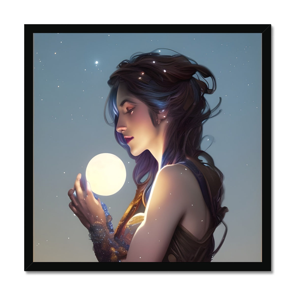 Moon in your Hands Framed Print Prodigi