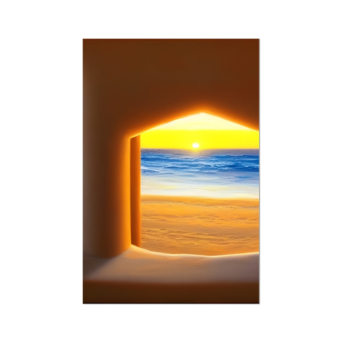 View out of a Sandcastle Fine Art Print Prodigi