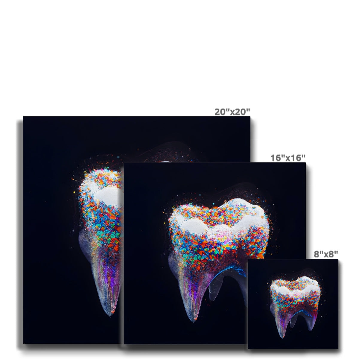 Tooth with Colour Sprinkles Eco Canvas Prodigi