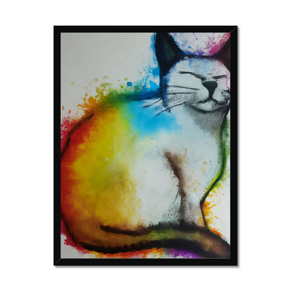 Rainbow Cat Framed Print Prodigi