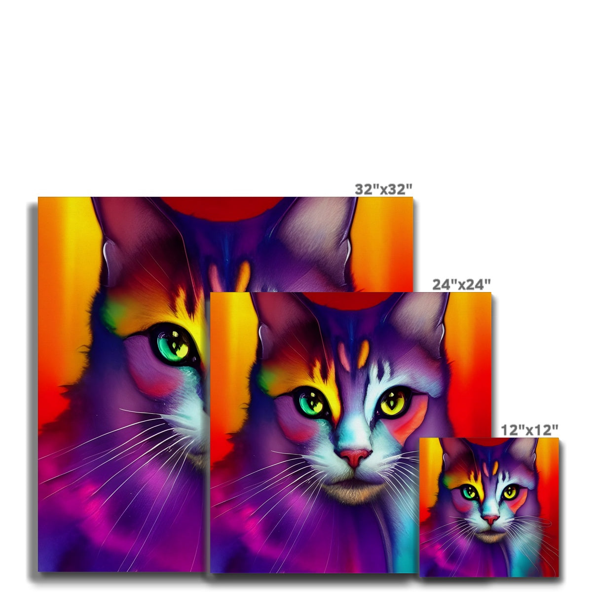 Colorful Cat Canvas Prodigi