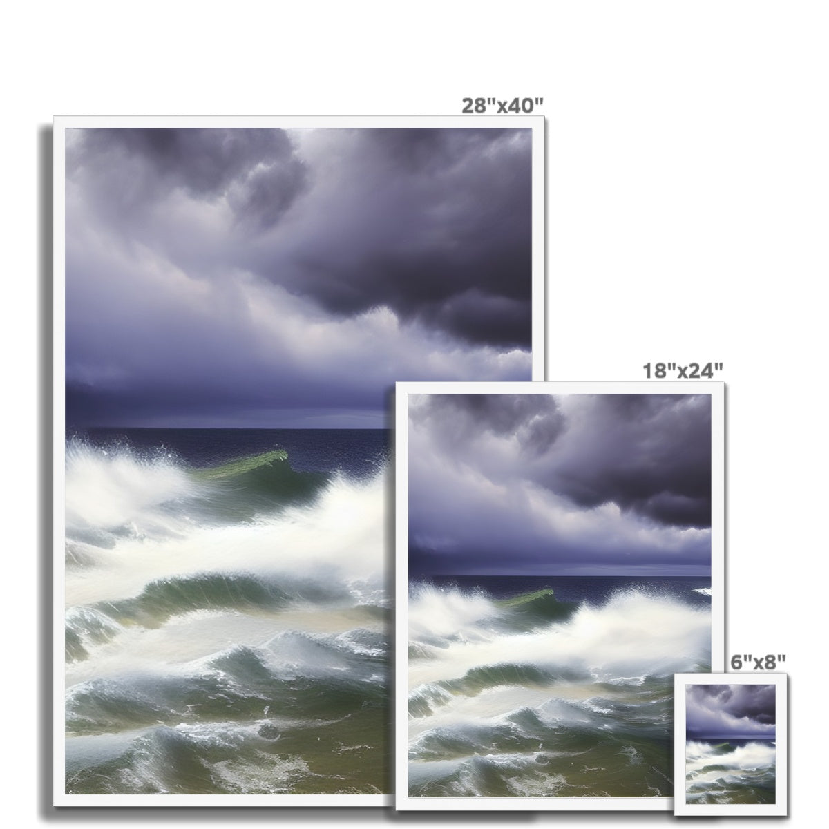 Stormy Sea Framed Print Prodigi