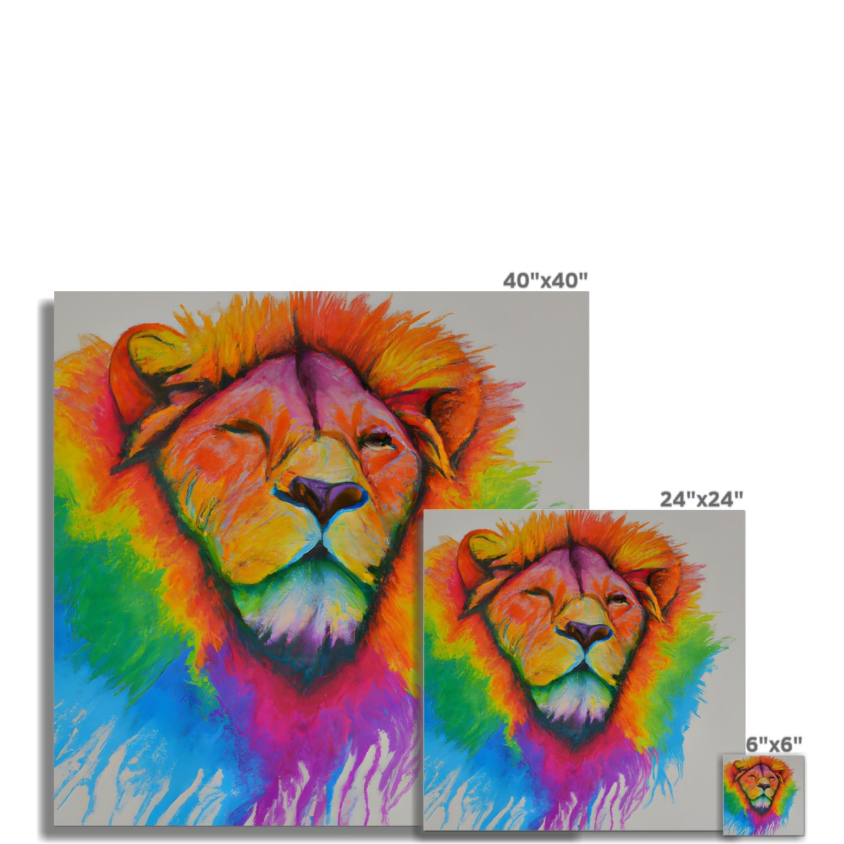 Rainbow Lion Fine Art Print Prodigi