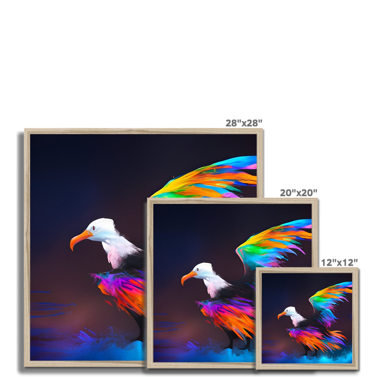 Albatross with spread wings Framed Print Prodigi