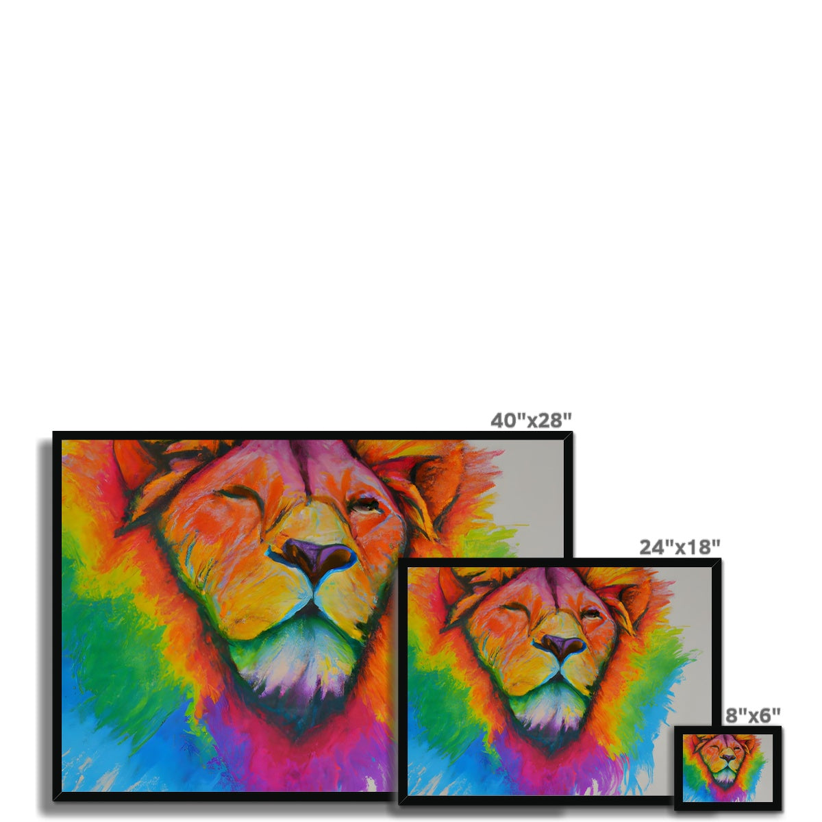 Rainbow Lion Framed Print Prodigi