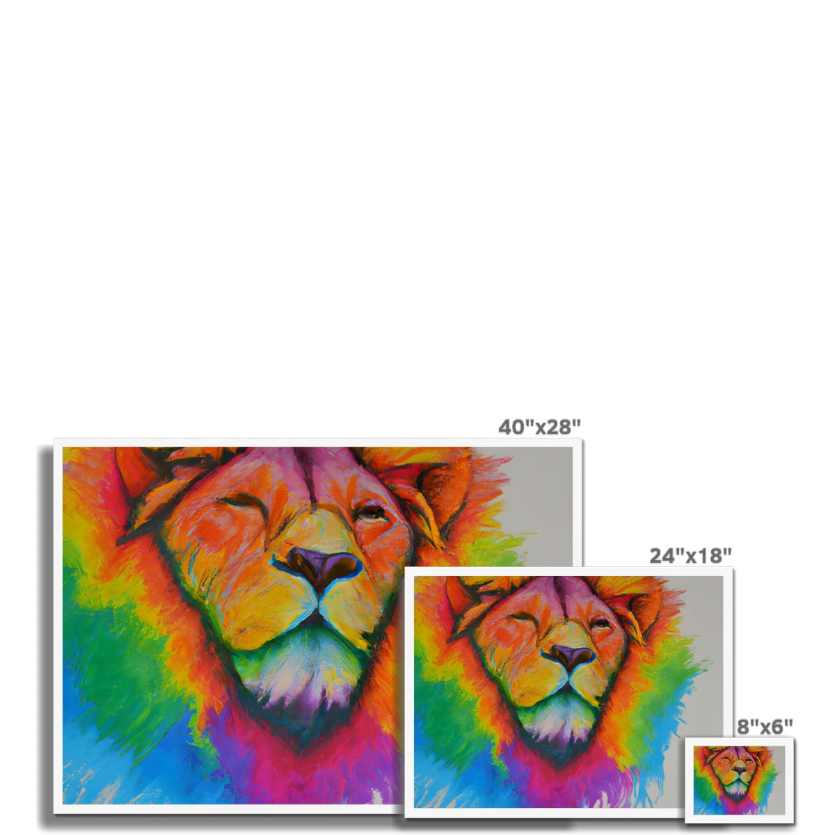 Rainbow Lion Framed Print Prodigi