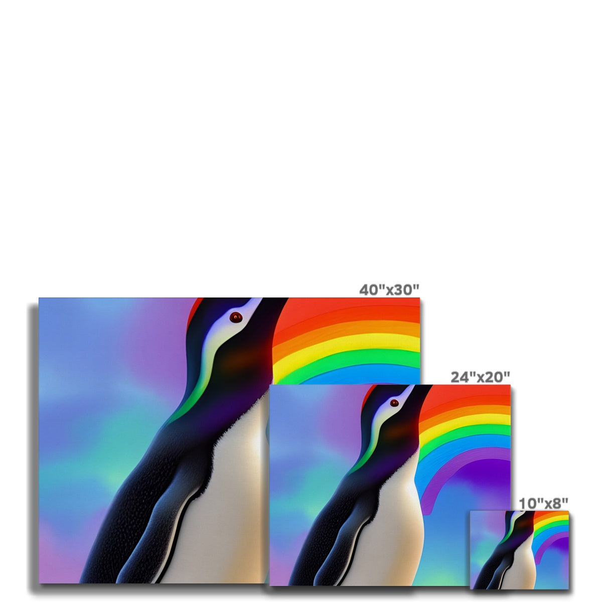 Rainbow Penguin Canvas Prodigi