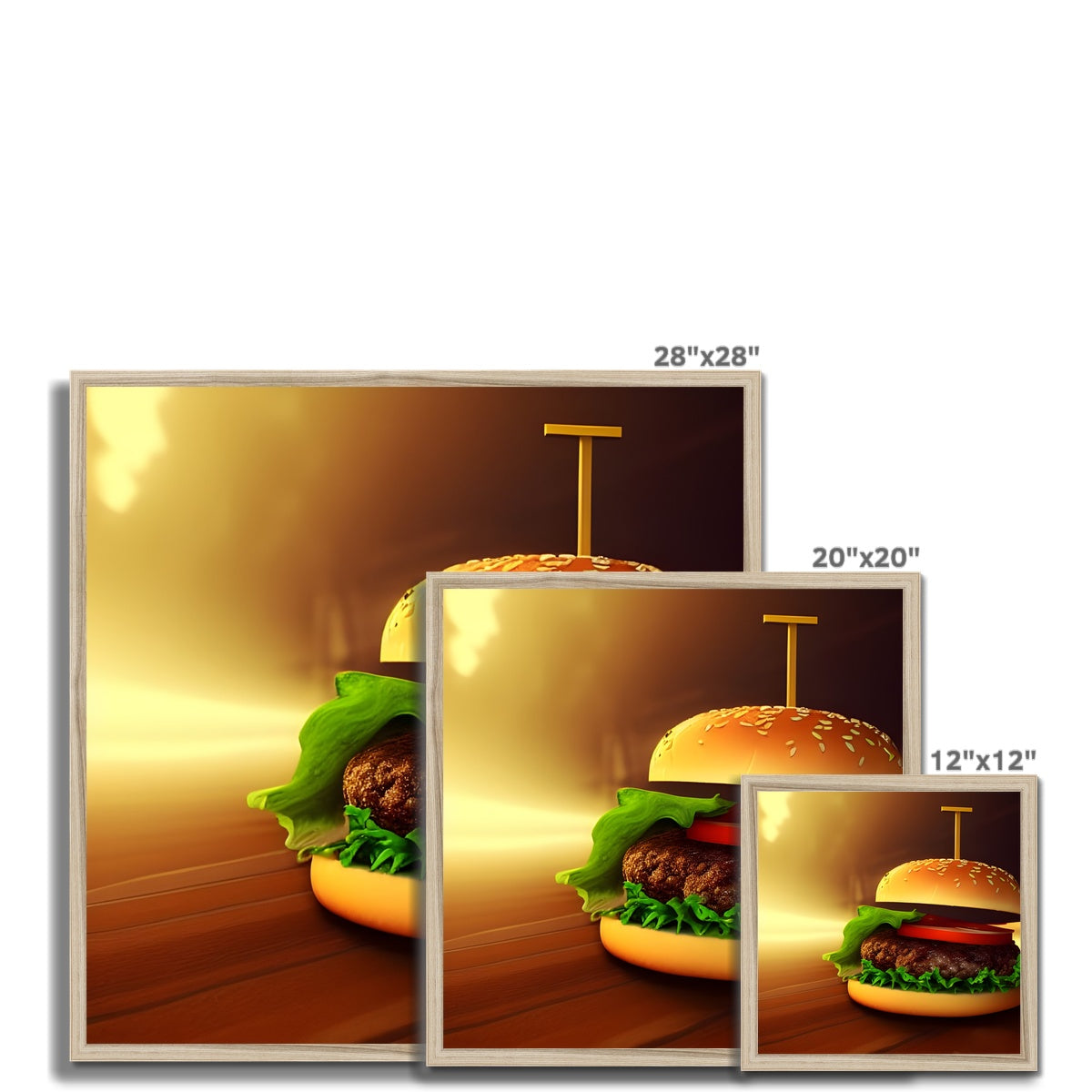 Burger Highlight Framed Print Prodigi