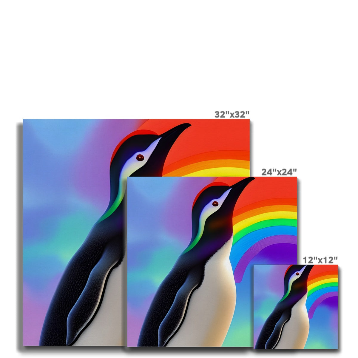 Rainbow Penguin Canvas Prodigi