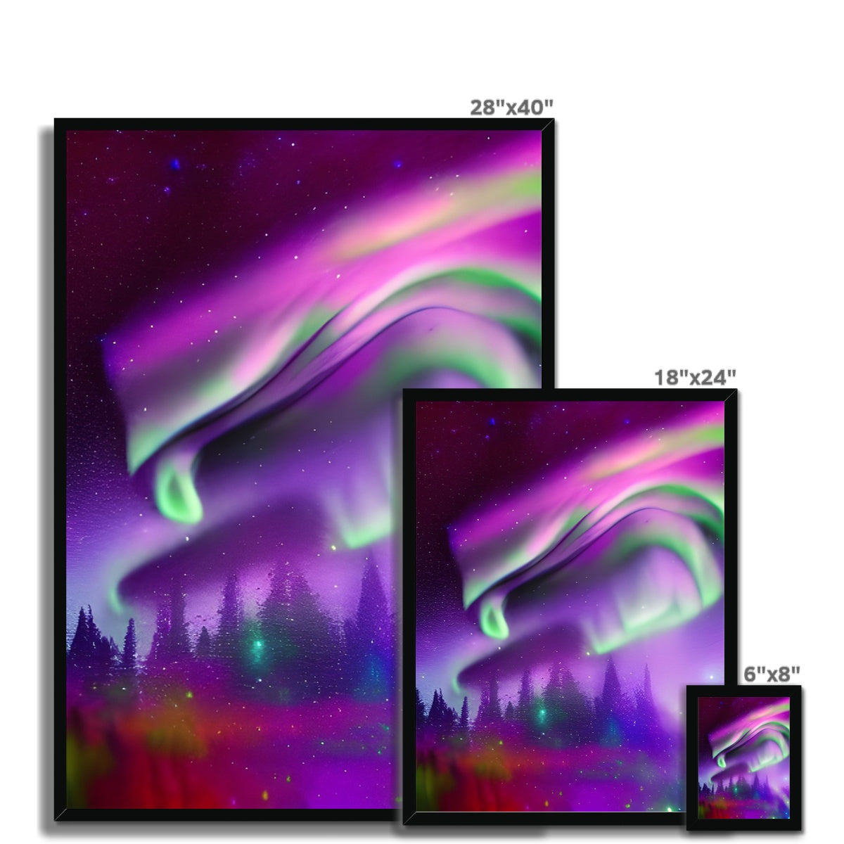 Aurora In A Sparkling Night Framed Print Prodigi