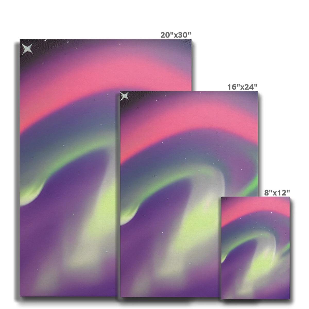 Multicolor Aurora Waves Eco Canvas Prodigi