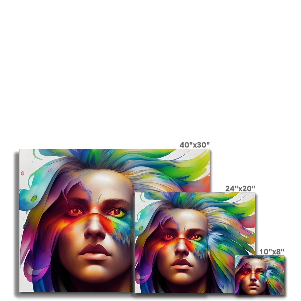 Women Rainbow Eagle Head Canvas Prodigi