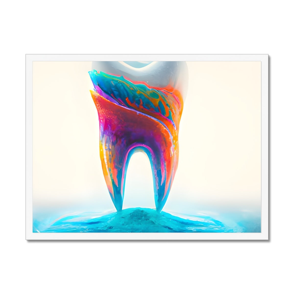 Tooth in Colour Waves Framed Print Prodigi