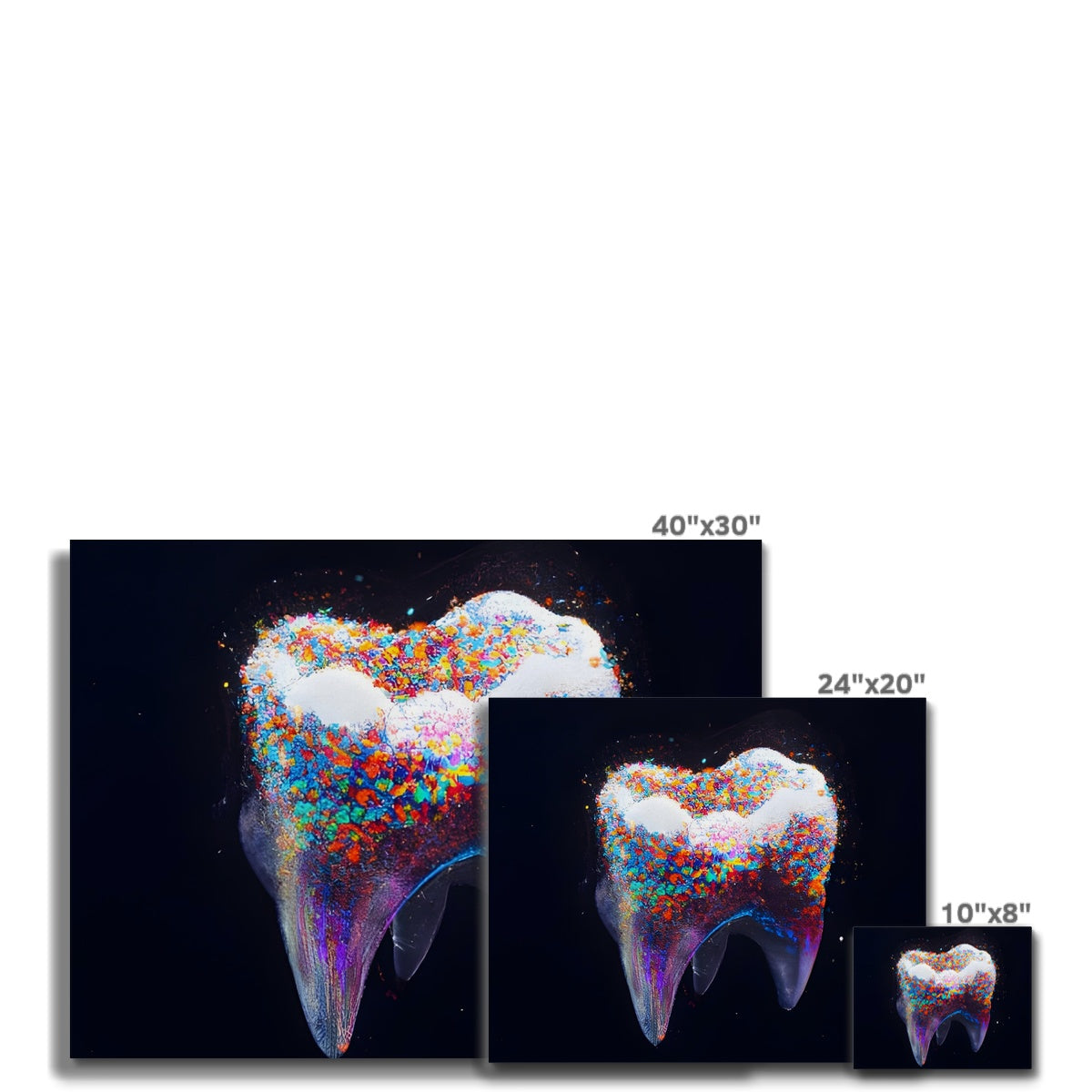 Tooth with Colour Sprinkles Canvas Prodigi