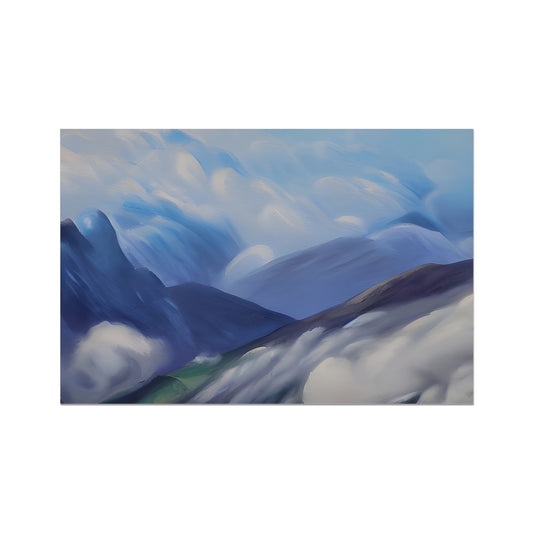 Cloudy Mountains Fine Art Print Prodigi