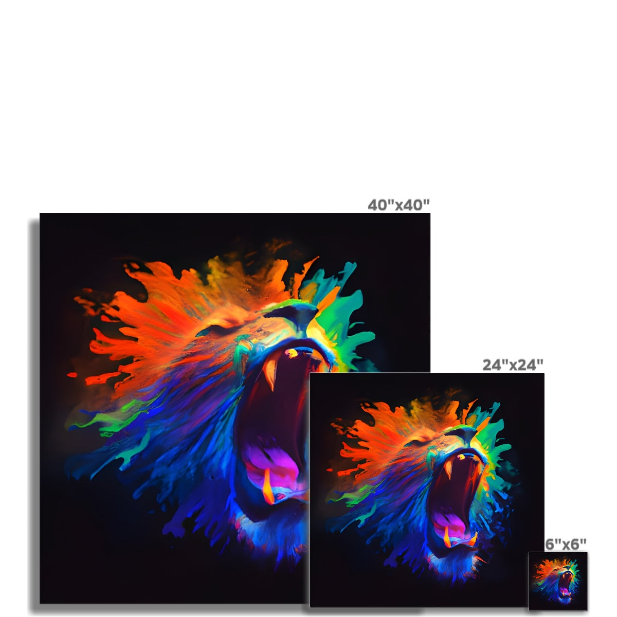 Lions Rainbow Roar Fine Art Print Prodigi