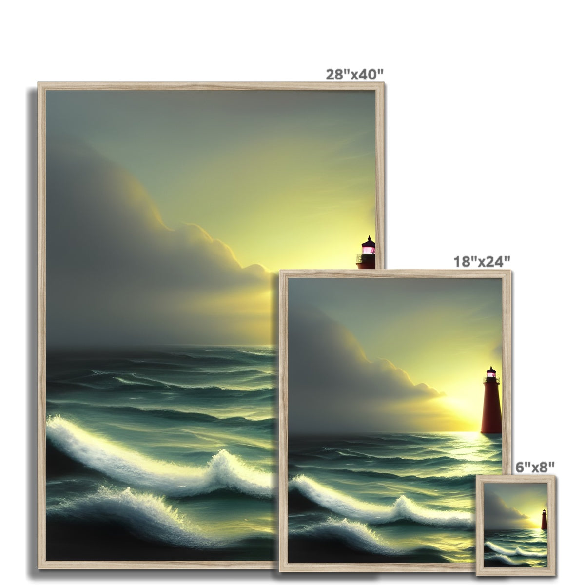 Lighthouse In The Sunset Framed Print Prodigi