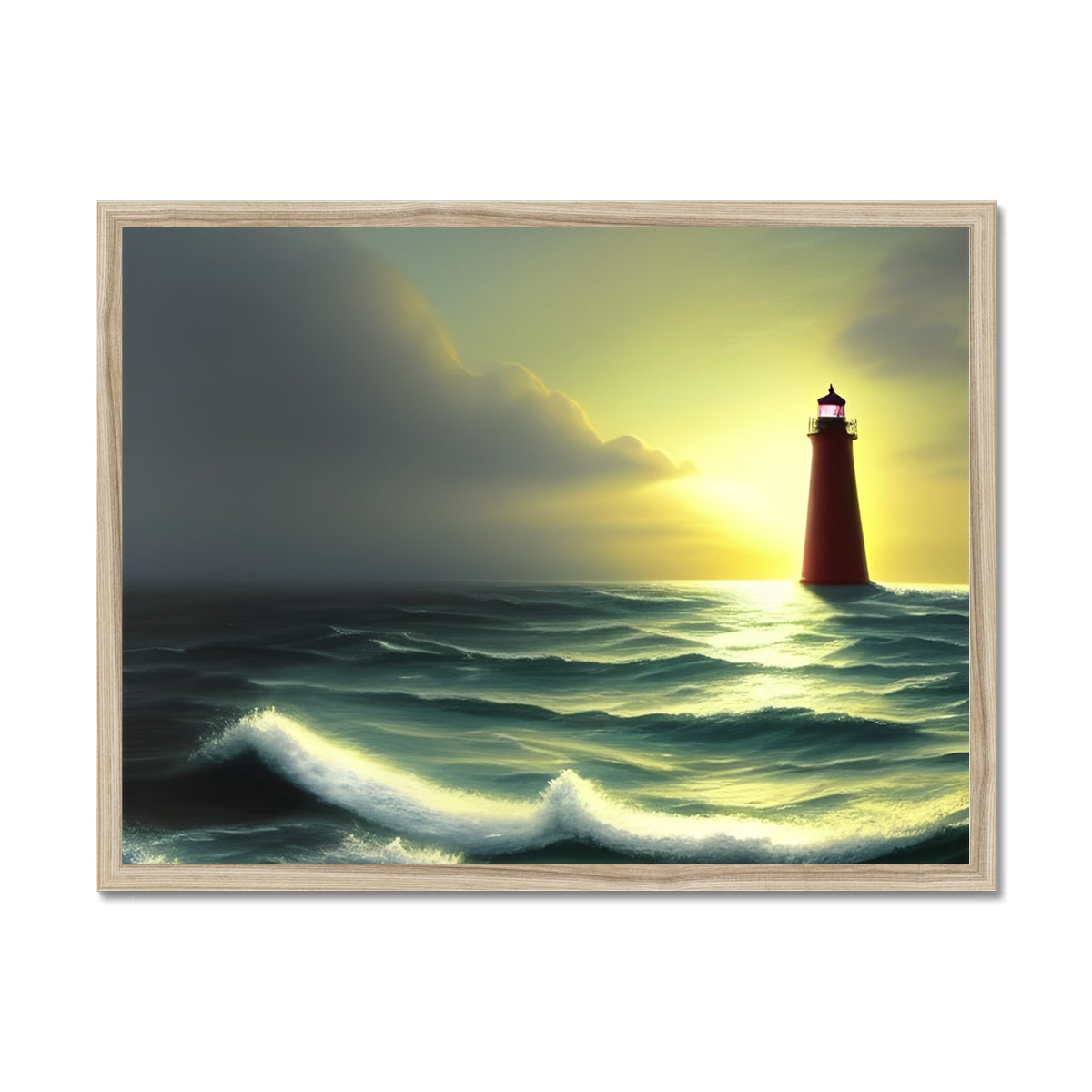 Lighthouse In The Sunset Framed Print Prodigi