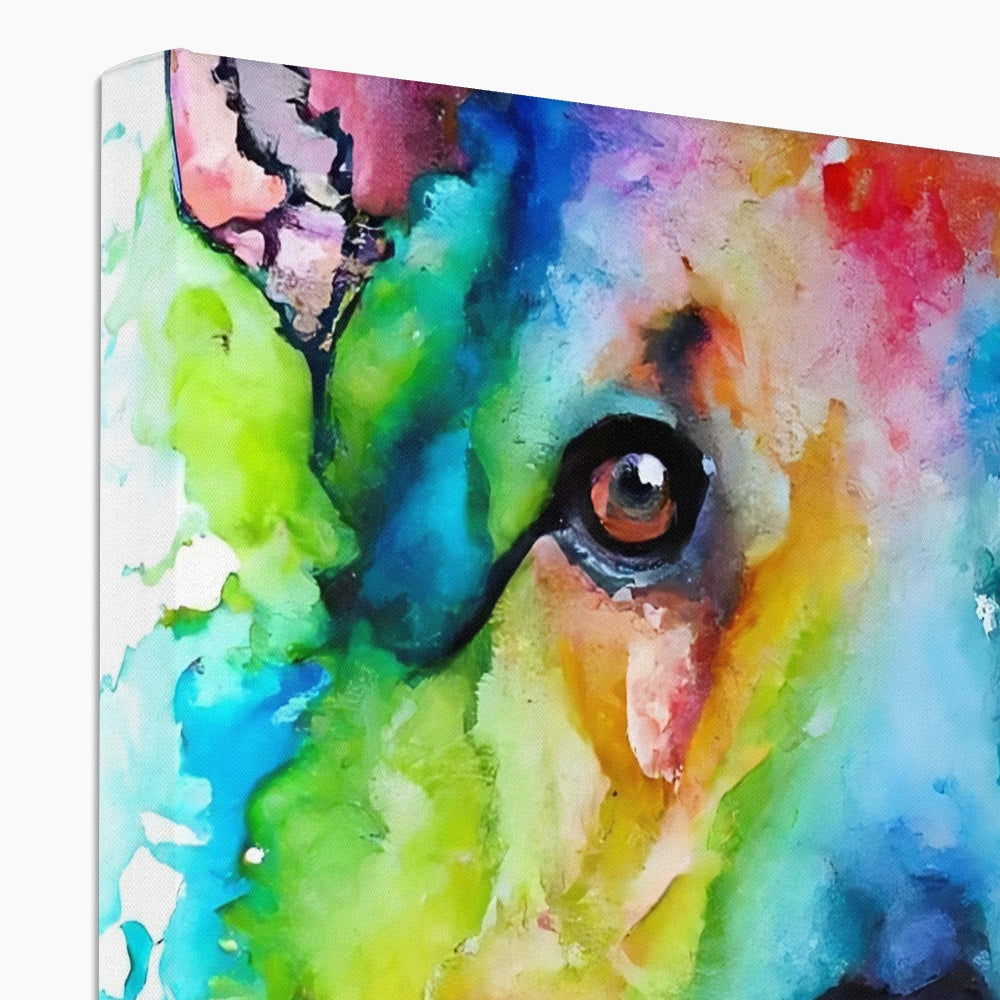 Rainbow Shepherd Dog  Eco Canvas Prodigi