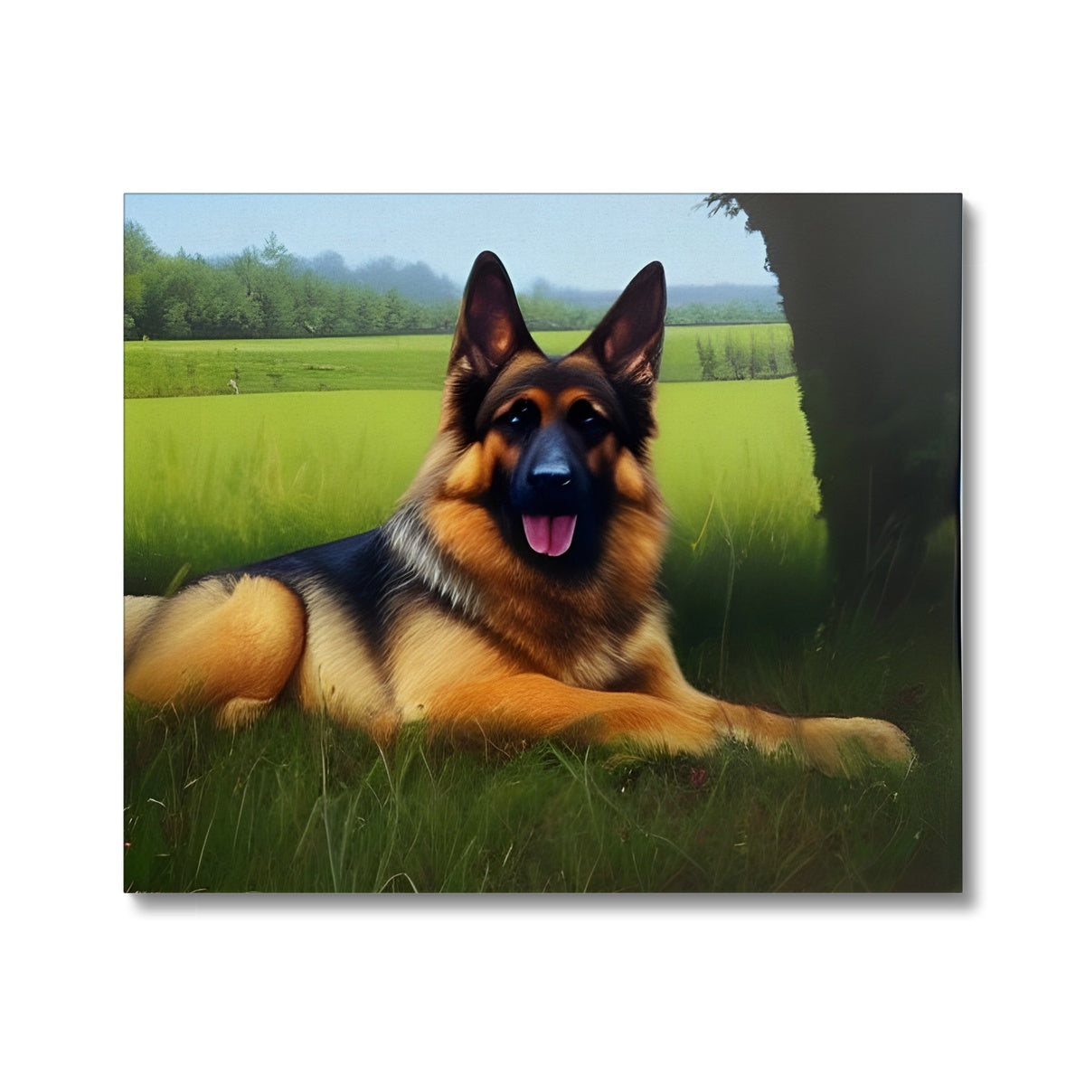 Dog Laying in a Field Canvas Prodigi