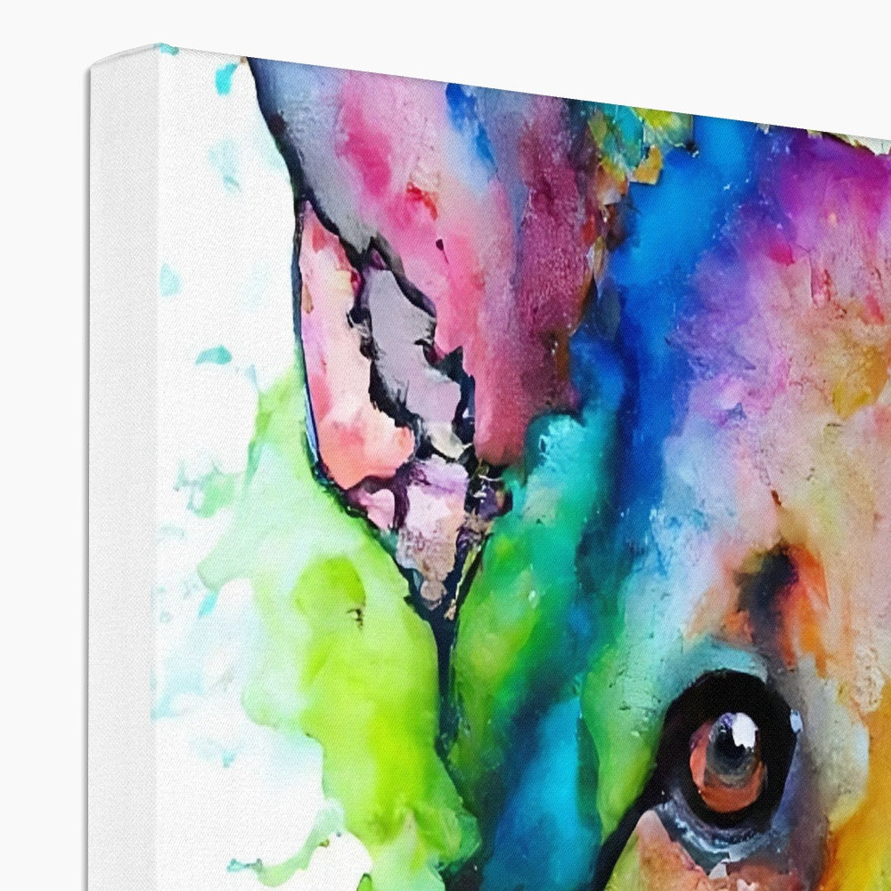 Rainbow Shepherd Dog  Canvas Prodigi