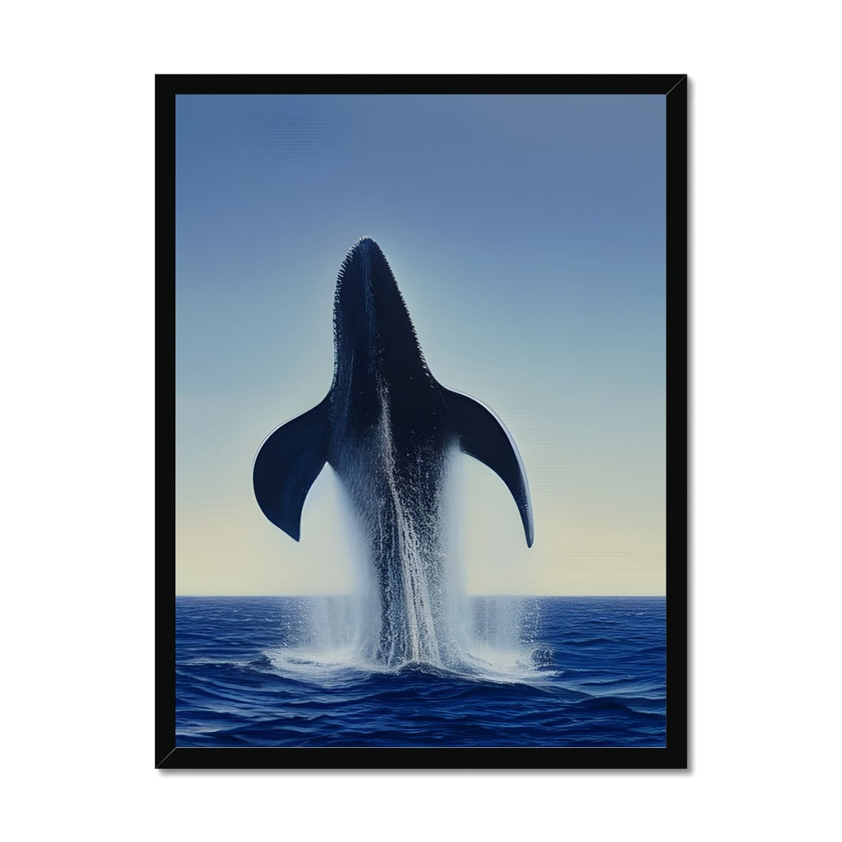 Rising Whale Framed Print Prodigi