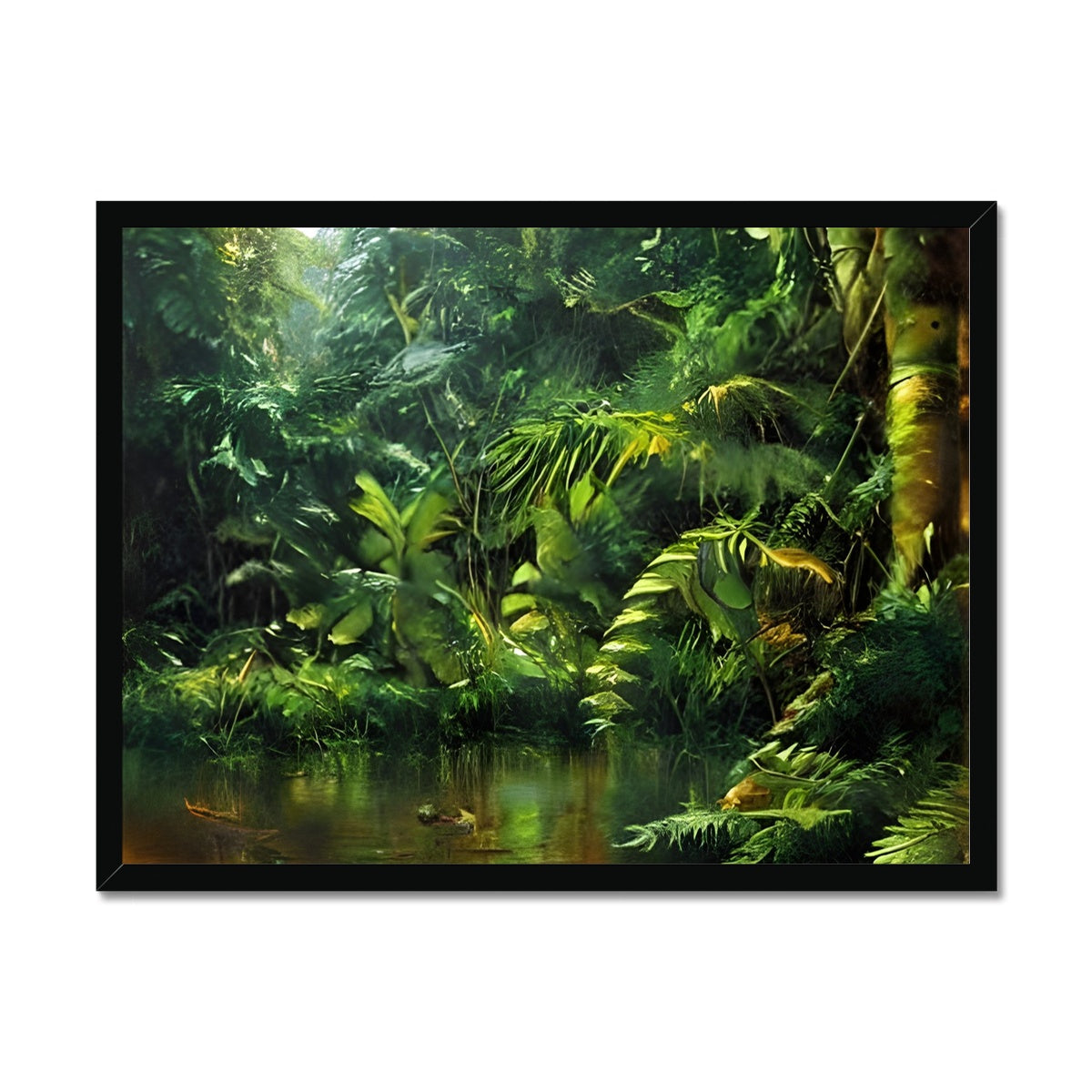 Small Puddle in the Forest Framed Print Prodigi