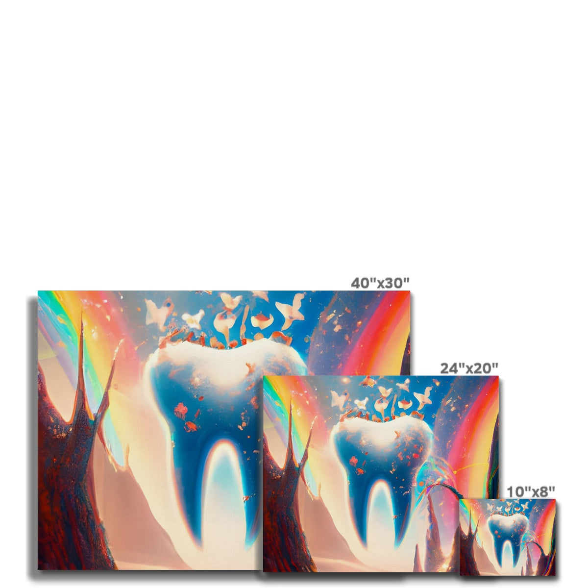 Tooth in Rainbows Canvas Prodigi