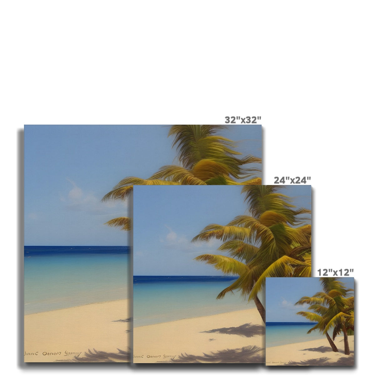 Calm Palm Beach Canvas Prodigi