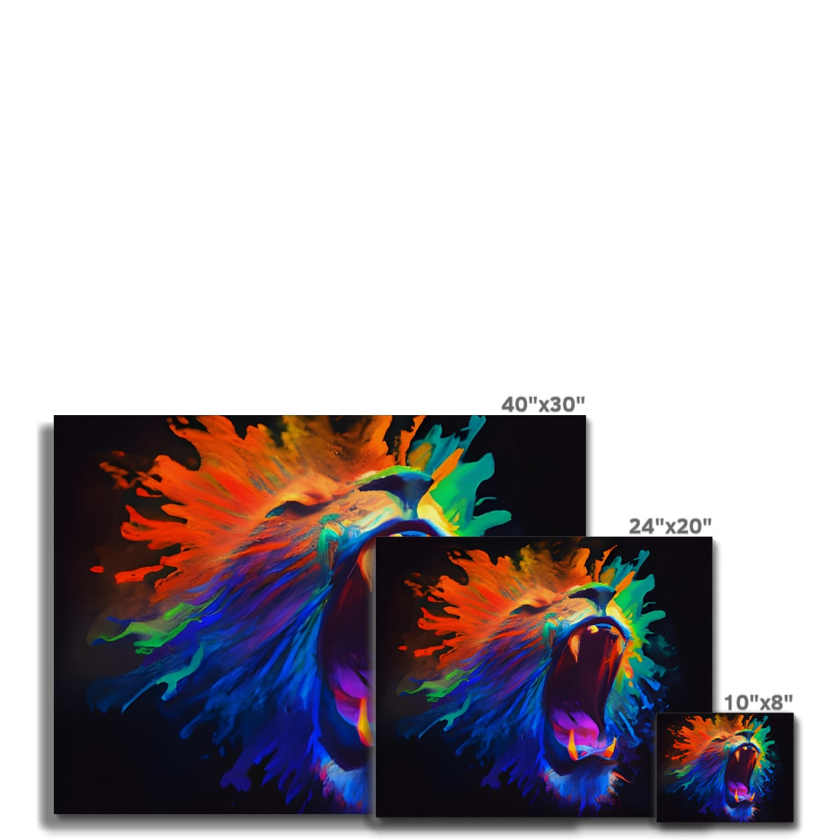 Lions Rainbow Roar Canvas Prodigi