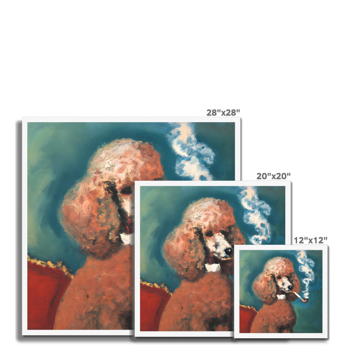 Smoking Poodle Framed Print Prodigi