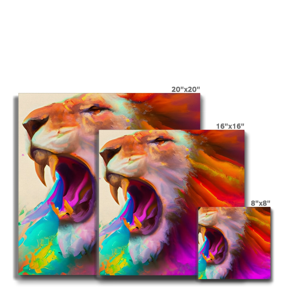 Lion with a Rainbow Mane Eco Canvas Prodigi