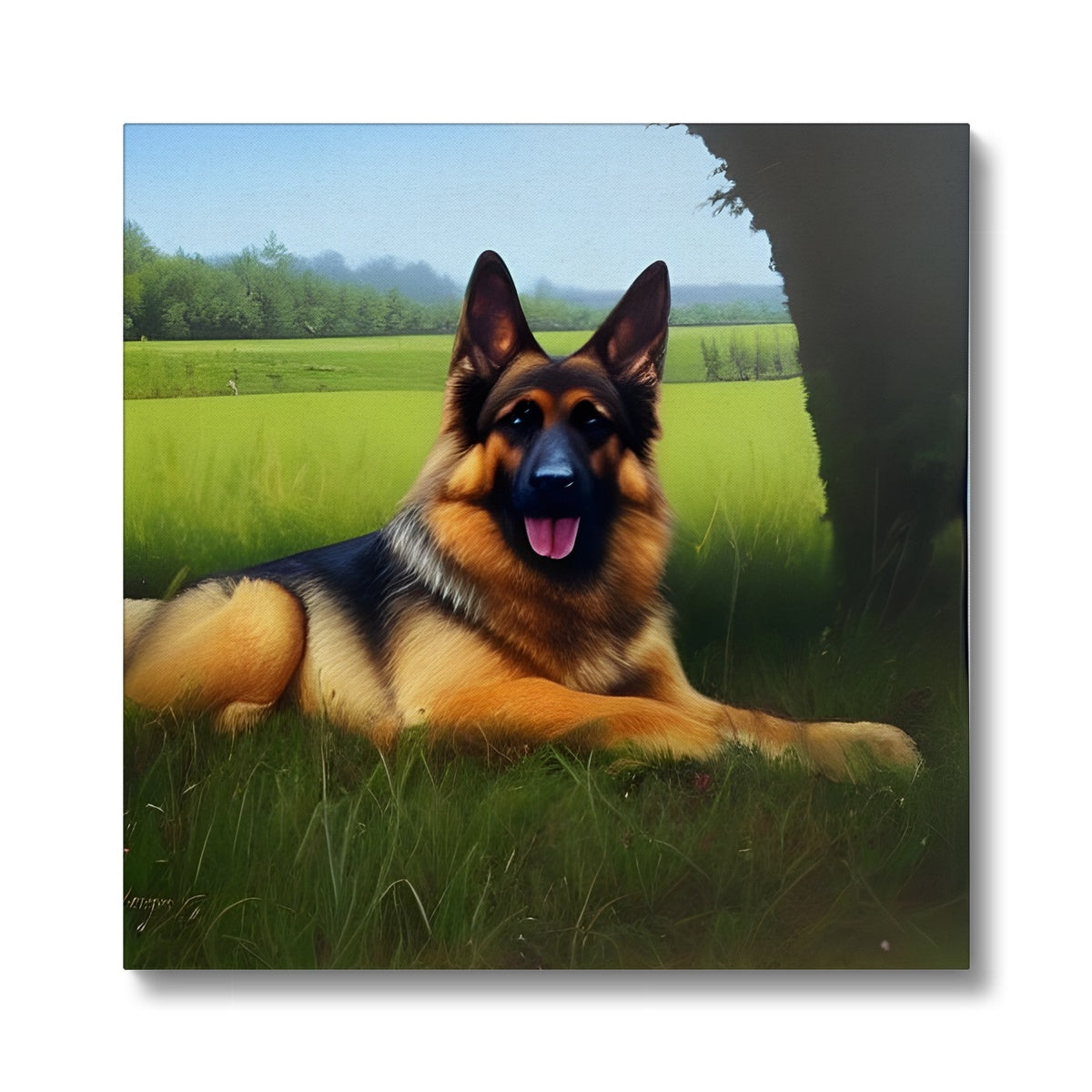 Dog Laying in a Field Eco Canvas Prodigi