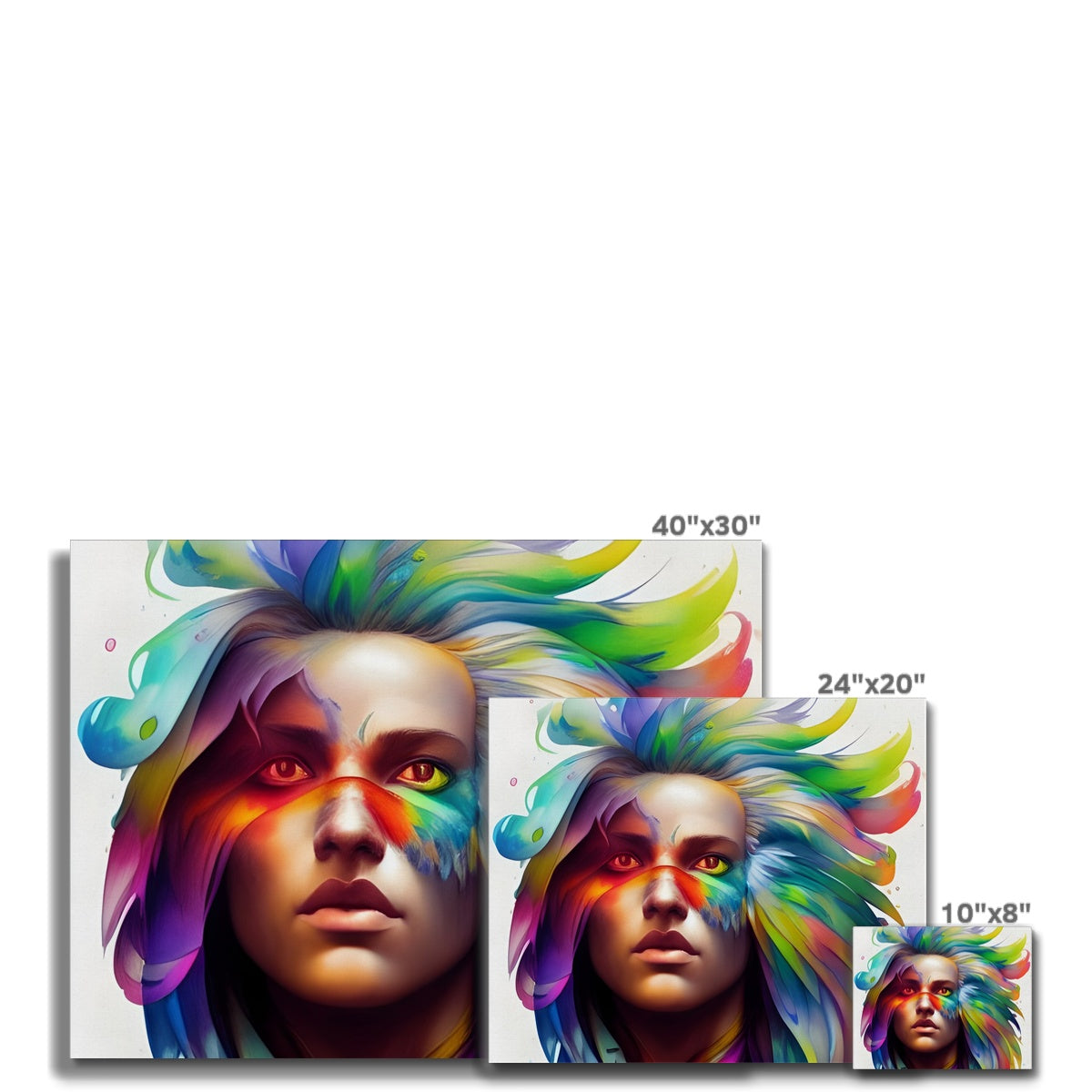 Women Rainbow Eagle Head Canvas Prodigi